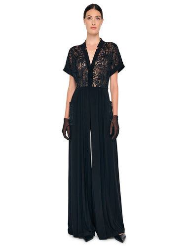 NORMA KAMALI-Tuta Semi Trasparente Geralyn Nero-TRYME Shop