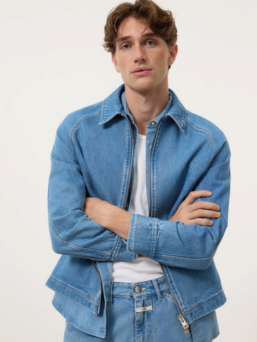 CLOSED-Giacca Denim in Indaco Uniforme Blu-TRYME Shop