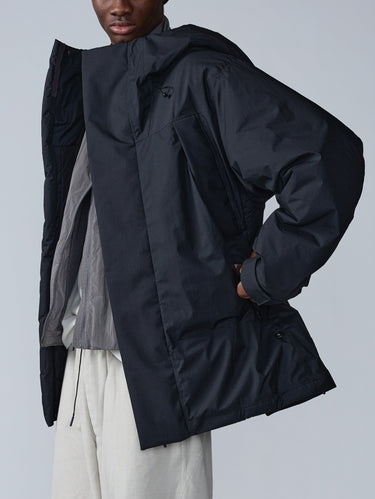 Parka Glade Imbottito in Nylon Multi Strato Nero