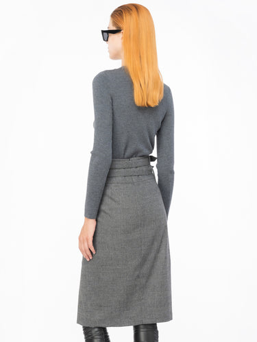 Cardigan con Bottoni Dorati Grigio