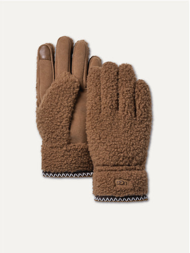 UGG-Guanti UGGbraid in Pile Marroni-TRYME Shop