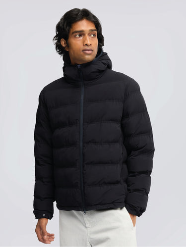ASPESI-Giubbotto Hobbs in Nylon Stretch Imbottito Opaco Blu-TRYME Shop
