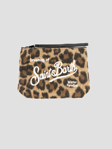 MC2 SAINT BARTH-Pochette Aline in Feltro Maculato Beige-TRYME Shop