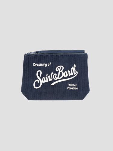 MC2 SAINT BARTH-Pochette Aline Velluto Blu-TRYME Shop
