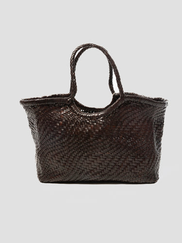 DRAGON DIFFUSION-Borsa a Cestino Nuntacket Basket Optical Wave Marrone-TRYME Shop