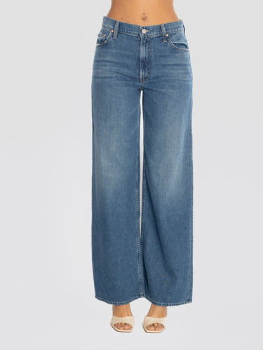 MOTHER-Jeans Vita Alta con Gamba Dritta Blu-TRYME Shop