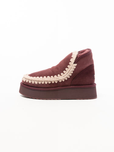 MOU-Stivaletto in Montone Mini Eskimo Platform Cabernet-TRYME Shop