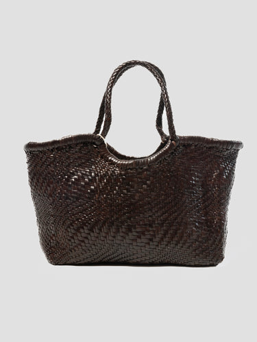 Borsa a Cestino Nuntacket Basket Optical Wave Marrone