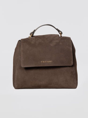 ORCIANI-Borsa Sveva a Mano Piccola In Nabucco Testa di Moro-TRYME Shop