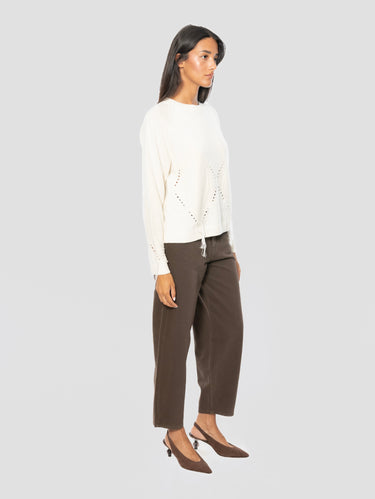 Dark Brown Balloon-Fit Jeans