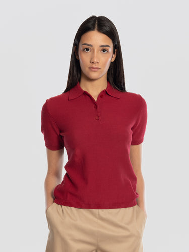 MAX MARA MM-Maglia a Polo con Bottoni Magenta-TRYME Shop