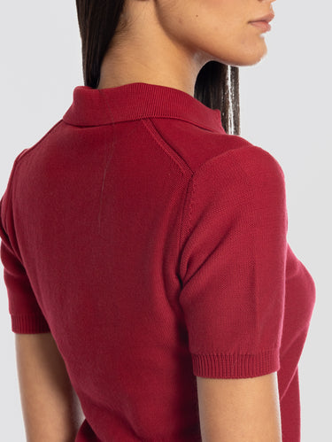 Polo-Shirt mit Knöpfen Magenta