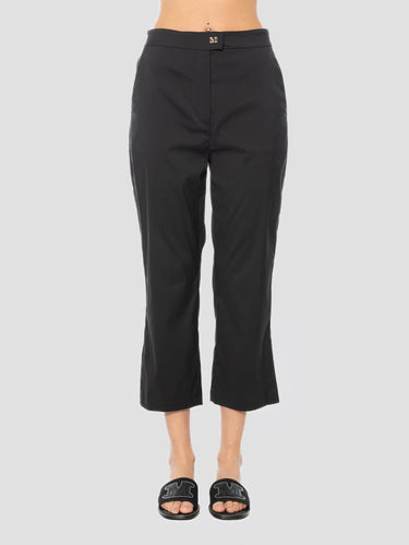 Capri-Hose Gerade Linie Schwarz