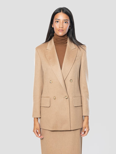 MAX MARA-Giacca Doppiopetto in Cammello-TRYME Shop