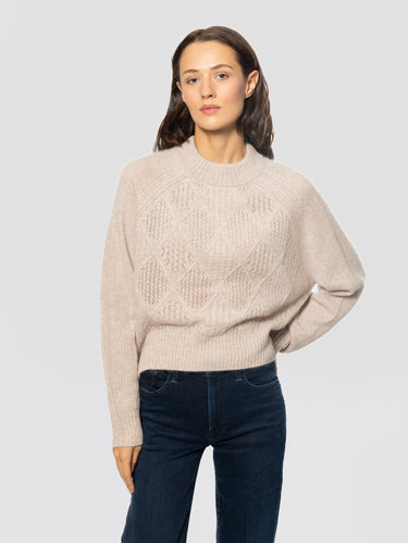 NOTSHY-Maglia Cicely Girocollo in Cashmere Beige-TRYME Shop