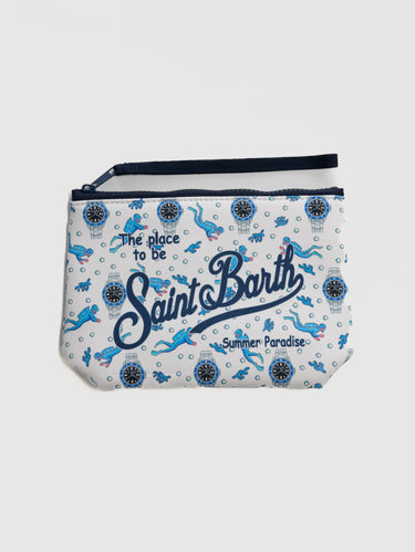 MC2 SAINT BARTH-Pochette in Neoprene Fantasia Sub Watch Bianco-TRYME Shop