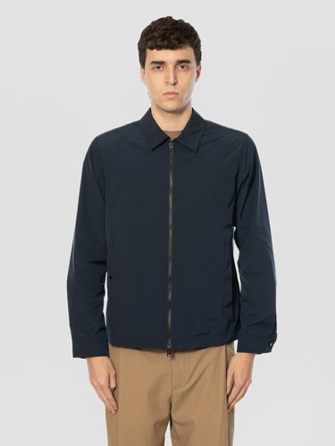 WOOLRICH-Overshirt in Microfibra Sfoderata Blu-TRYME Shop