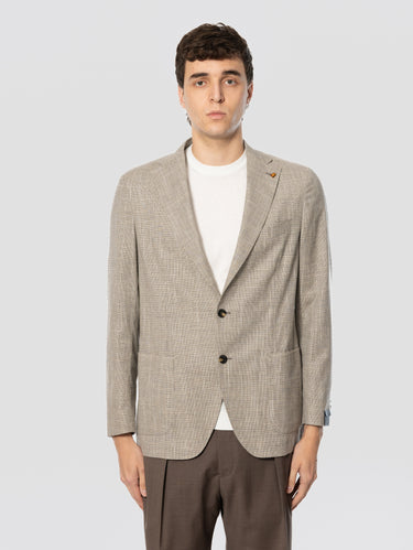 LATORRE-Giacca in Tessuto Armaturato Beige-TRYME Shop
