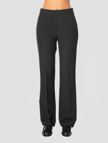PINKO-Pantaloni Svasati in Crepe Nero-TRYME Shop