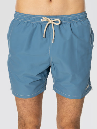 MC2 SAINT BARTH-Costume da Mare Patmos Media Lunghezza Blu Polvere-TRYME Shop