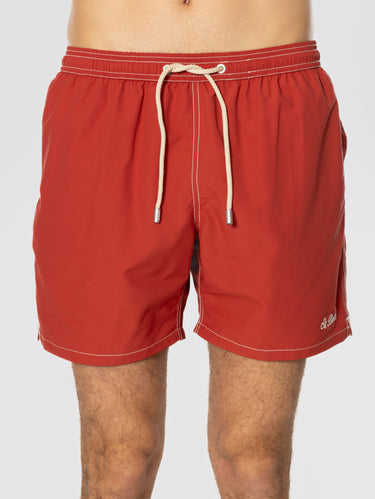 MC2 SAINT BARTH-Costume da Mare Patmos Media Lunghezza Rosso Mattone-TRYME Shop