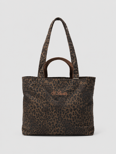 MC2 SAINT BARTH-Borsa Essential Leopardata Marrone-TRYME Shop