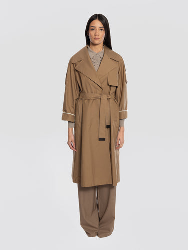 MAX MARA-Trencch Lungo a Vestaglia Marrone-TRYME Shop