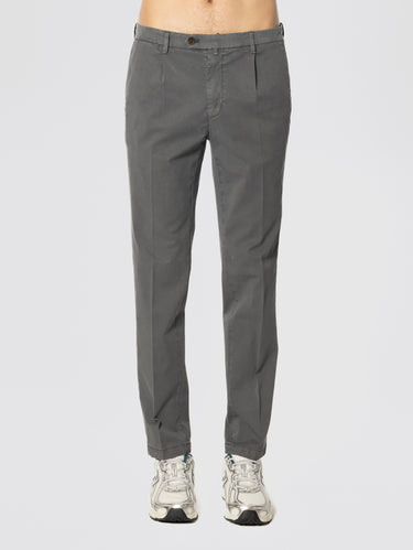 BRIGLIA 1949-Pantaloni Slim Fit con Pences Grigio-TRYME Shop