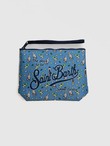 MC2 SAINT BARTH-Pochette in Neoprene Fantasia Hugo Drink Blu-TRYME Shop