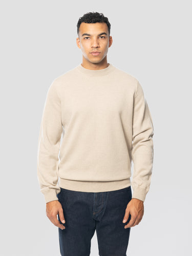 FILIPPO DE LAURENTIIS-Maglia Girocollo in Lana e Cashmere Ecru-TRYME Shop