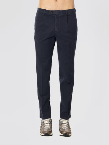 BRIGLIA 1949-Pantaloni Slim Fit con Pences Blu-TRYME Shop