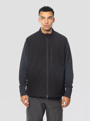 SNOW PEAK-Gilet Traspirante con Polartec Nero-TRYME Shop