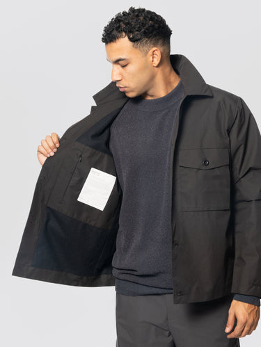 NORSE PROJECTS-Overshirt Arresskov in Dobby Windstopper Nero-TRYME Shop