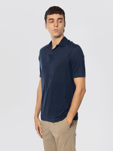 Skipper Polo van Linnen Indigo