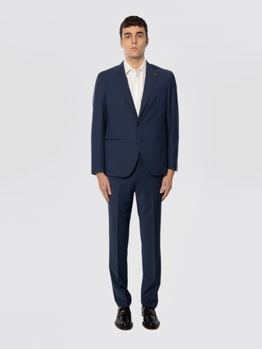 LATORRE-Completo Sartoriale in Misto Lana Vergine Blu-TRYME Shop