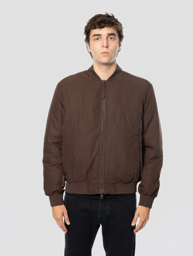 CLOSED-Bomber Classico in Twill Riciclato Espresso-TRYME Shop