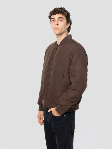 Espresso Recycled Twill Classic Bomber Jacket