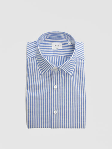 XACUS-Camicia Wrinkle Free a Righe Bianco/Blu-TRYME Shop
