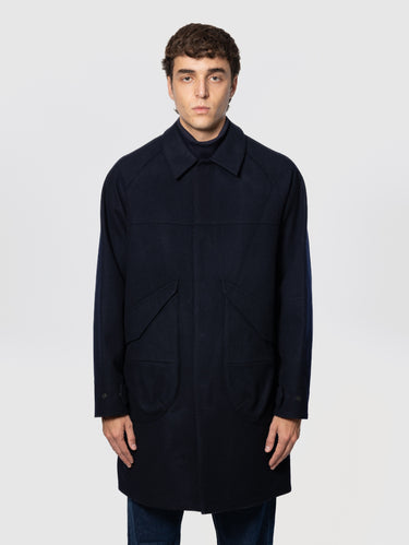 PALTò-Cappotto Antipioggia Imbottito Blu-TRYME Shop