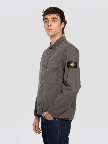 Overshirt met Opgestikte Zak op de Borst Antraciet