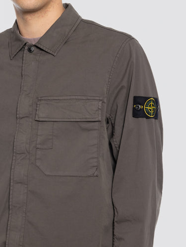 Overshirt met Opgestikte Zak op de Borst Antraciet