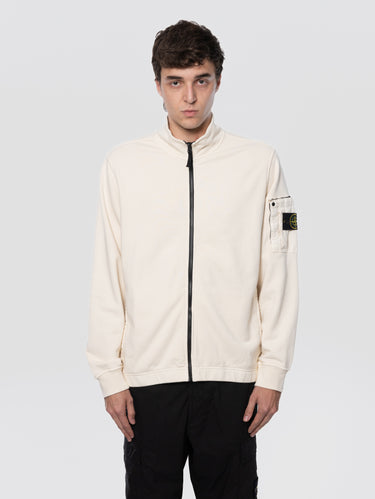 STONE ISLAND-Felpa Truck in Cotone Bianco-TRYME Shop