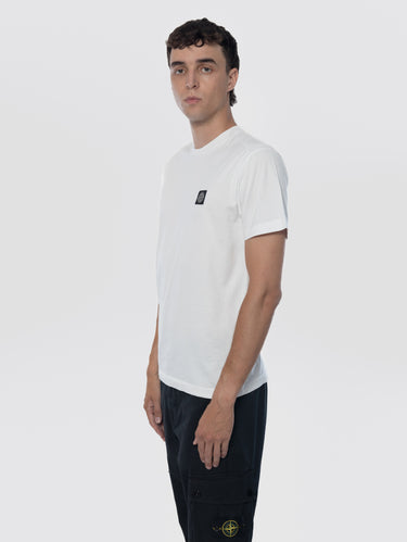 T-shirt met Patch Logo Compass op de Borst Wit