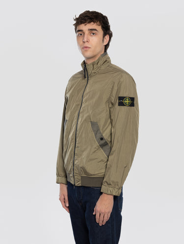 Jas van kreukelig nylon reps militair groen