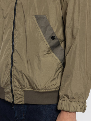 Jas van kreukelig nylon reps militair groen