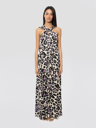 ESSENTIEL ANTWERP-Abito Elegante Lungo e Fluido Stampa Multicolor-TRYME Shop