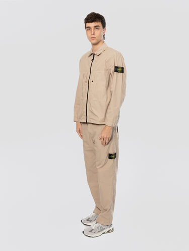 Pantaloni Chino in Ripstop di Cotone Deserto