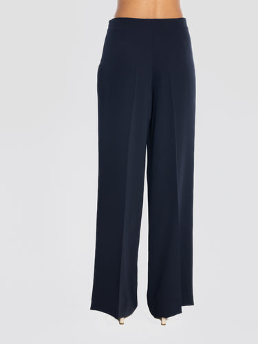 P.A.R.O.S.H.-Pantaloni in Cady con Gamba Larga Blu-TRYME Shop