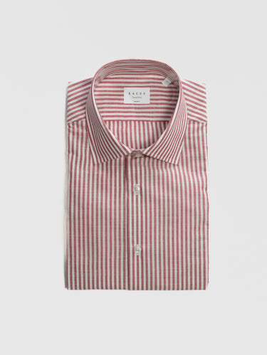 XACUS-Camicia Wrinkle Free a Righe Bianco/Rosso-TRYME Shop