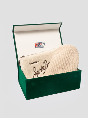 MC2 SAINT BARTH-Box Natale Donna Cappello Marrone e Pochette Teddy-TRYME Shop